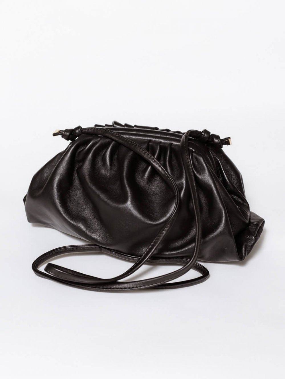 Čierna kožená kabelka Zanna