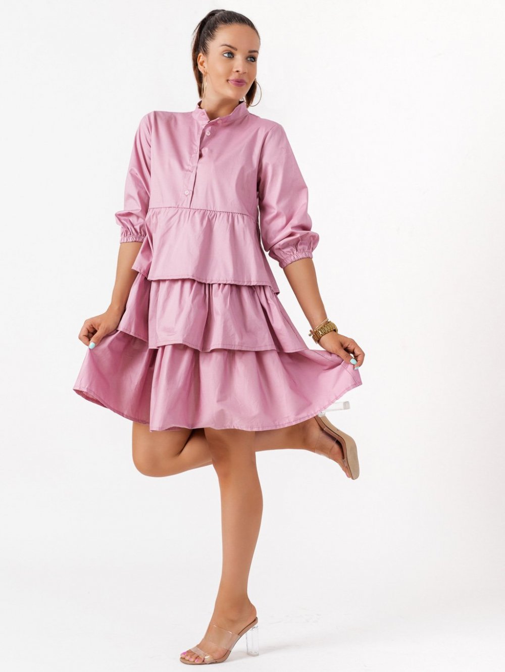 Ružové šaty Argie