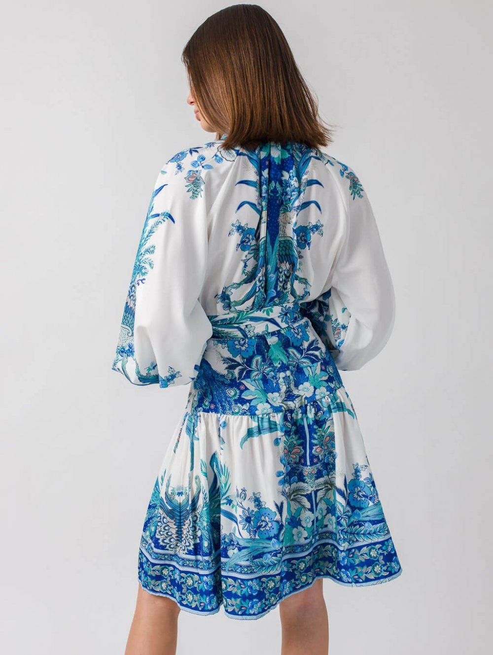 Modro-biele šaty Kyara