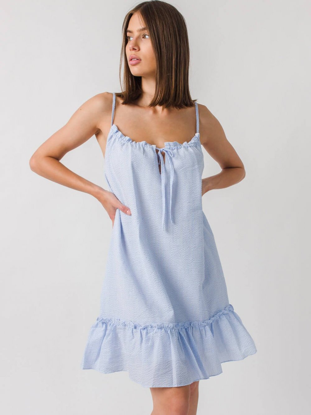 Modro-bílé šaty Nikita