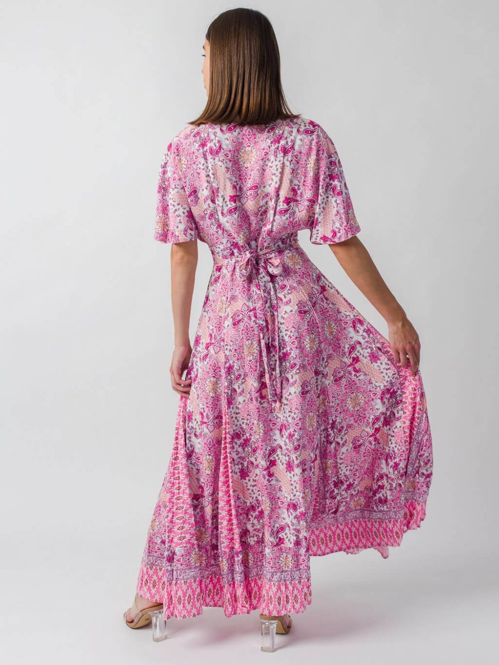 Ružové vzorované šaty Lussia