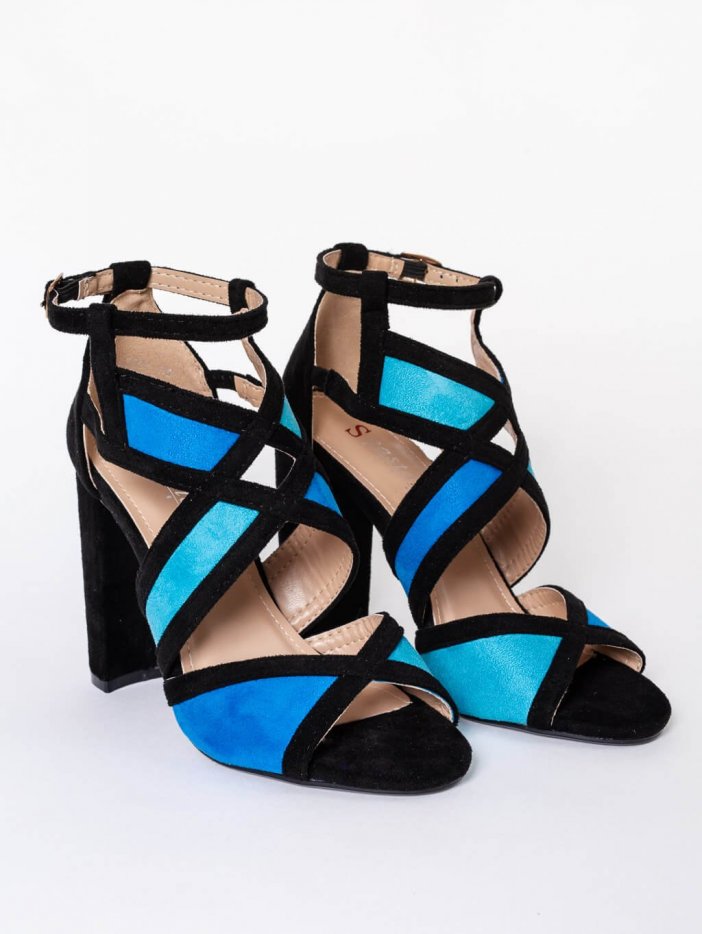 Čierno-modré sandále Tina