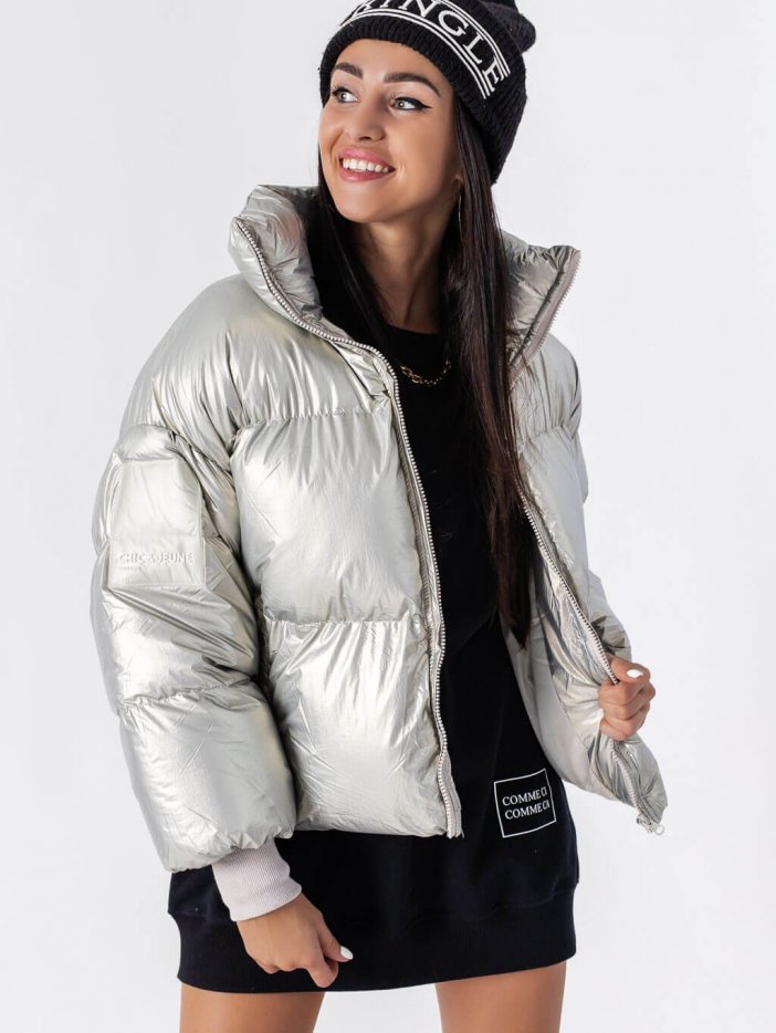 Silver winter jacket Heida
