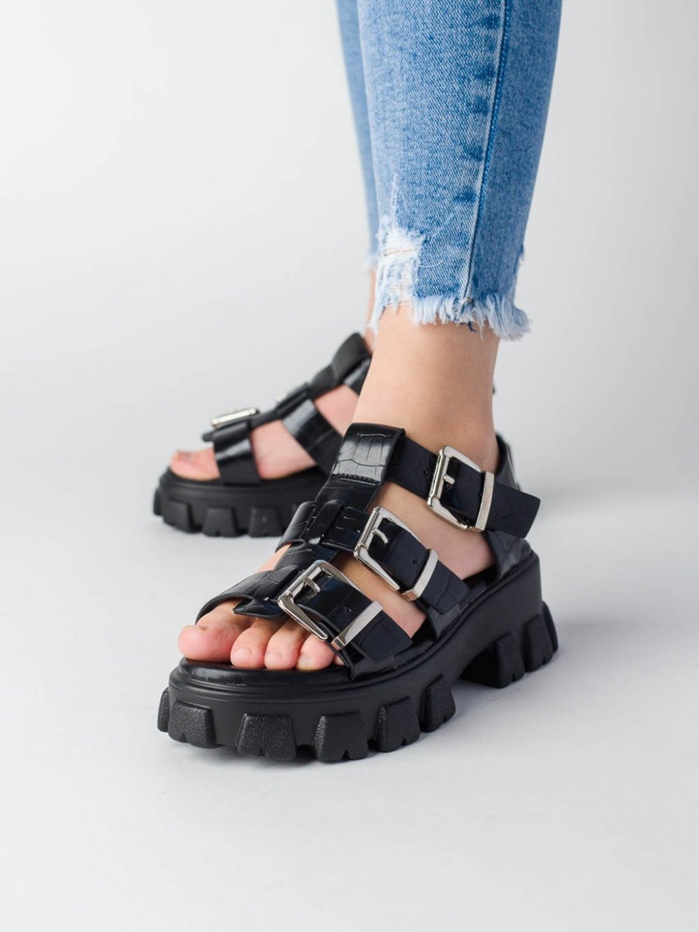 Čierne sandále Karen