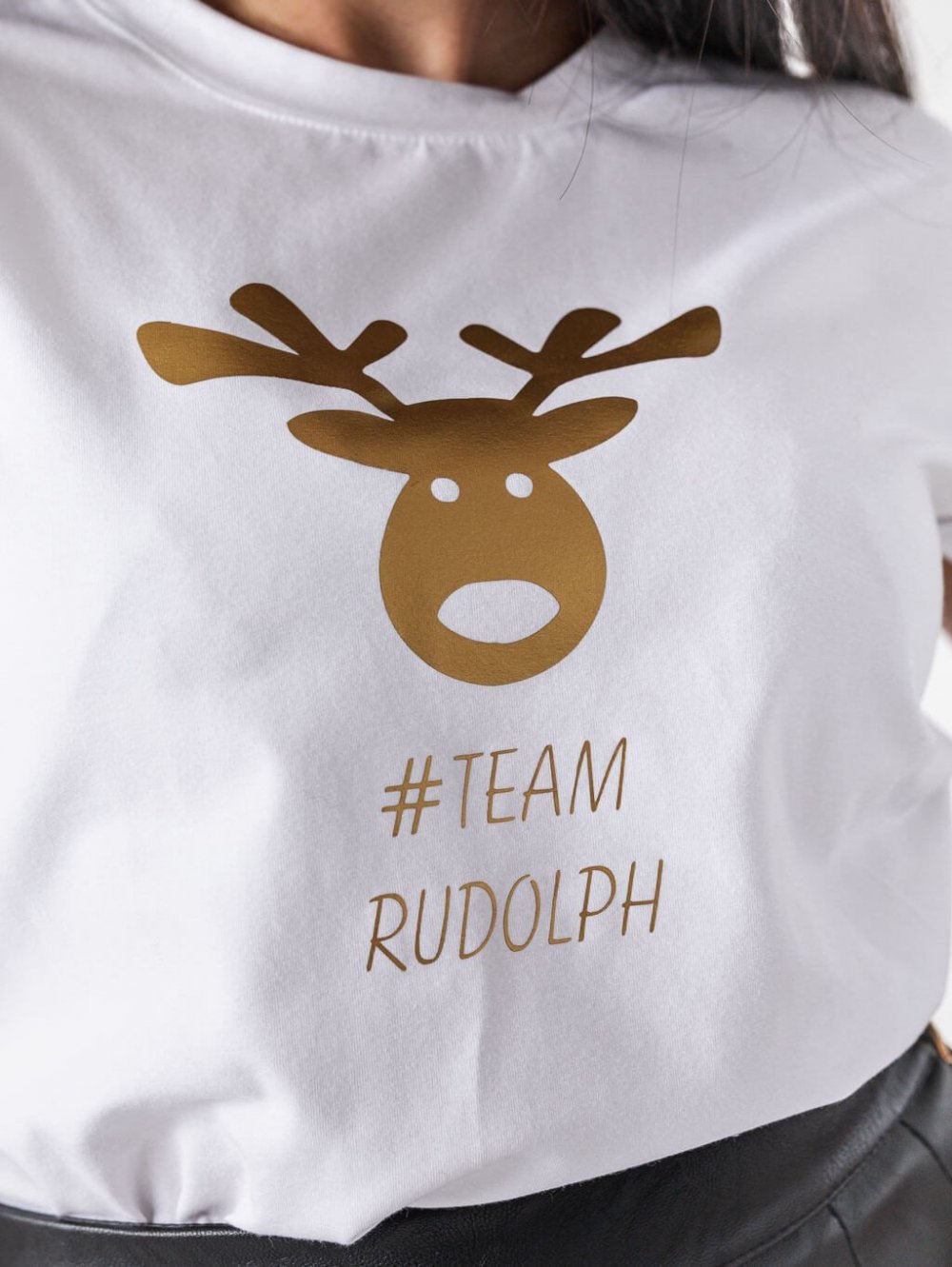 Biele tričko Team Rudolph