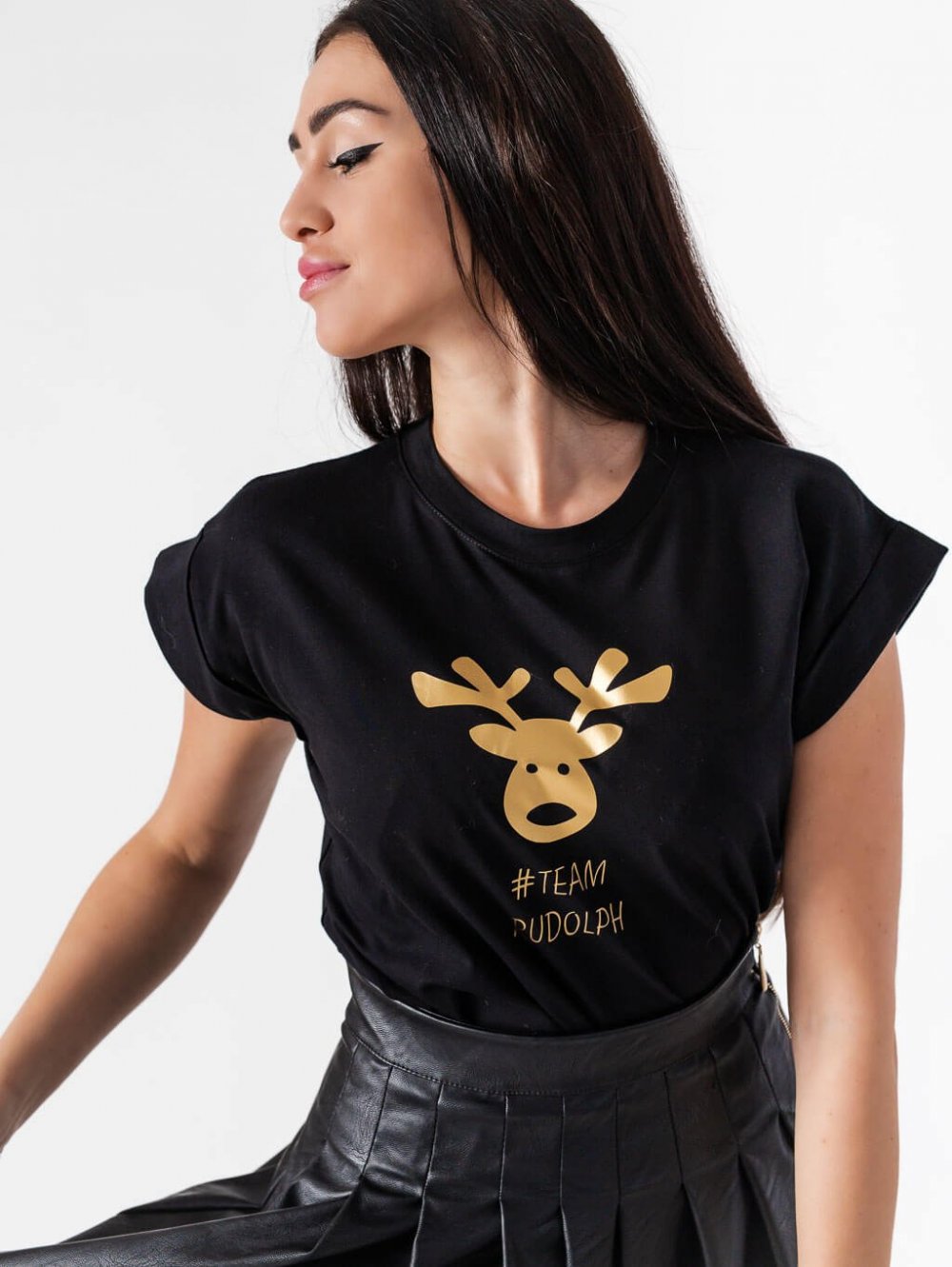Čierne tričko Team Rudolph
