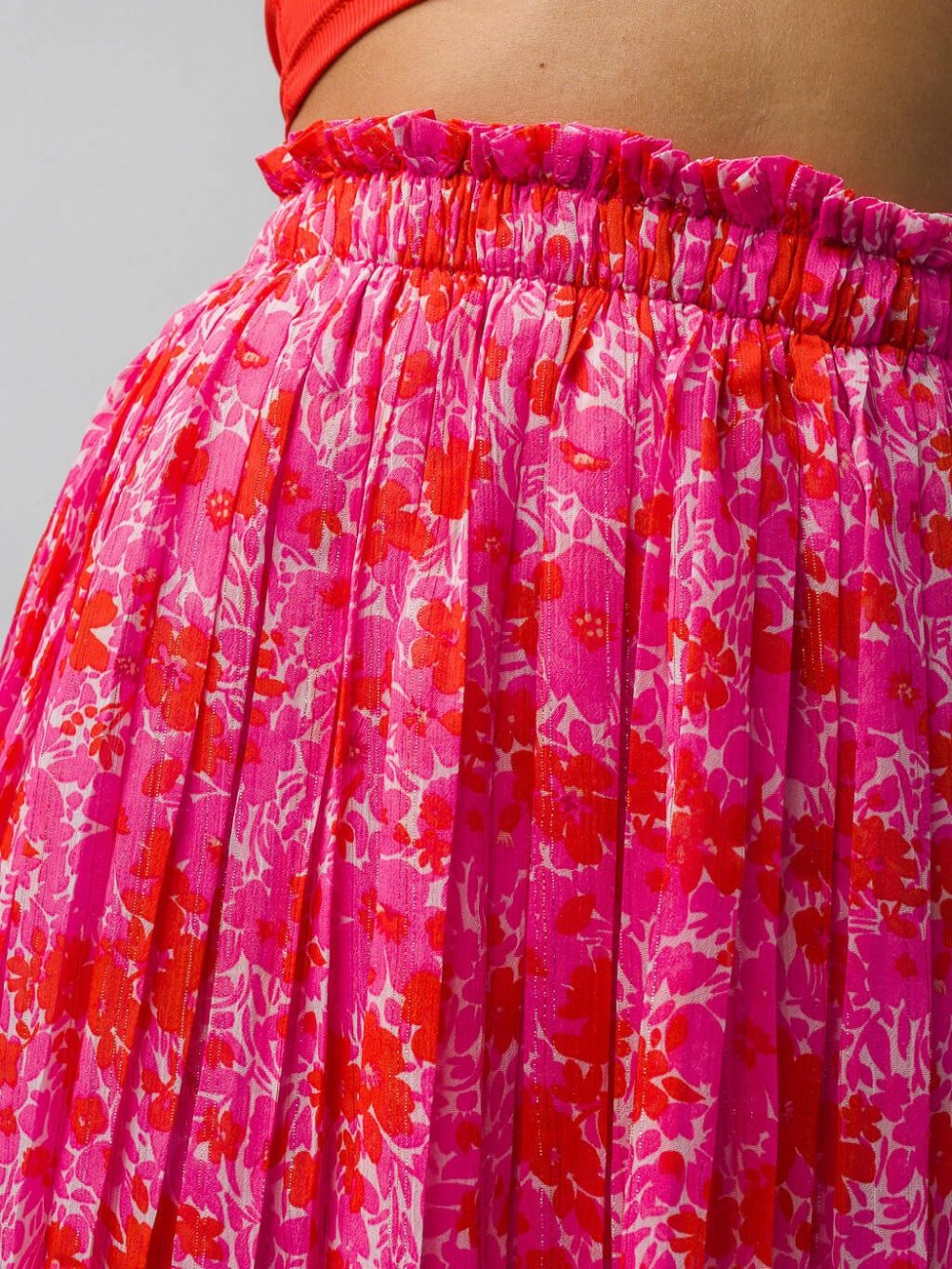 Ružovo-oranžová sukňa Romia