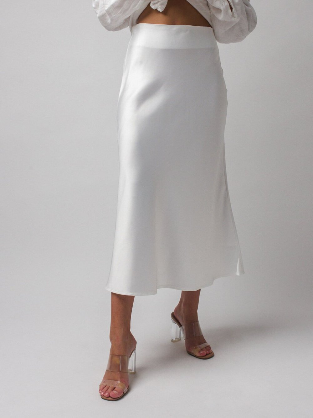 Biela sukňa Silk