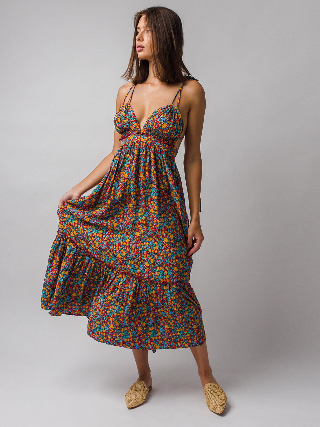 Louse flowered dress glash