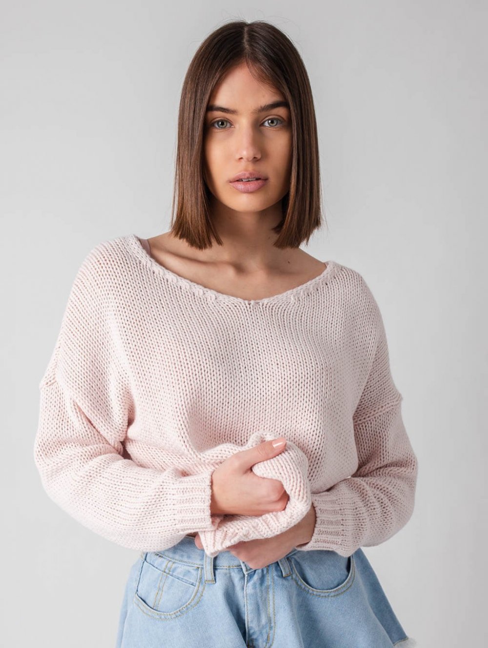Ružový sveter Classic
