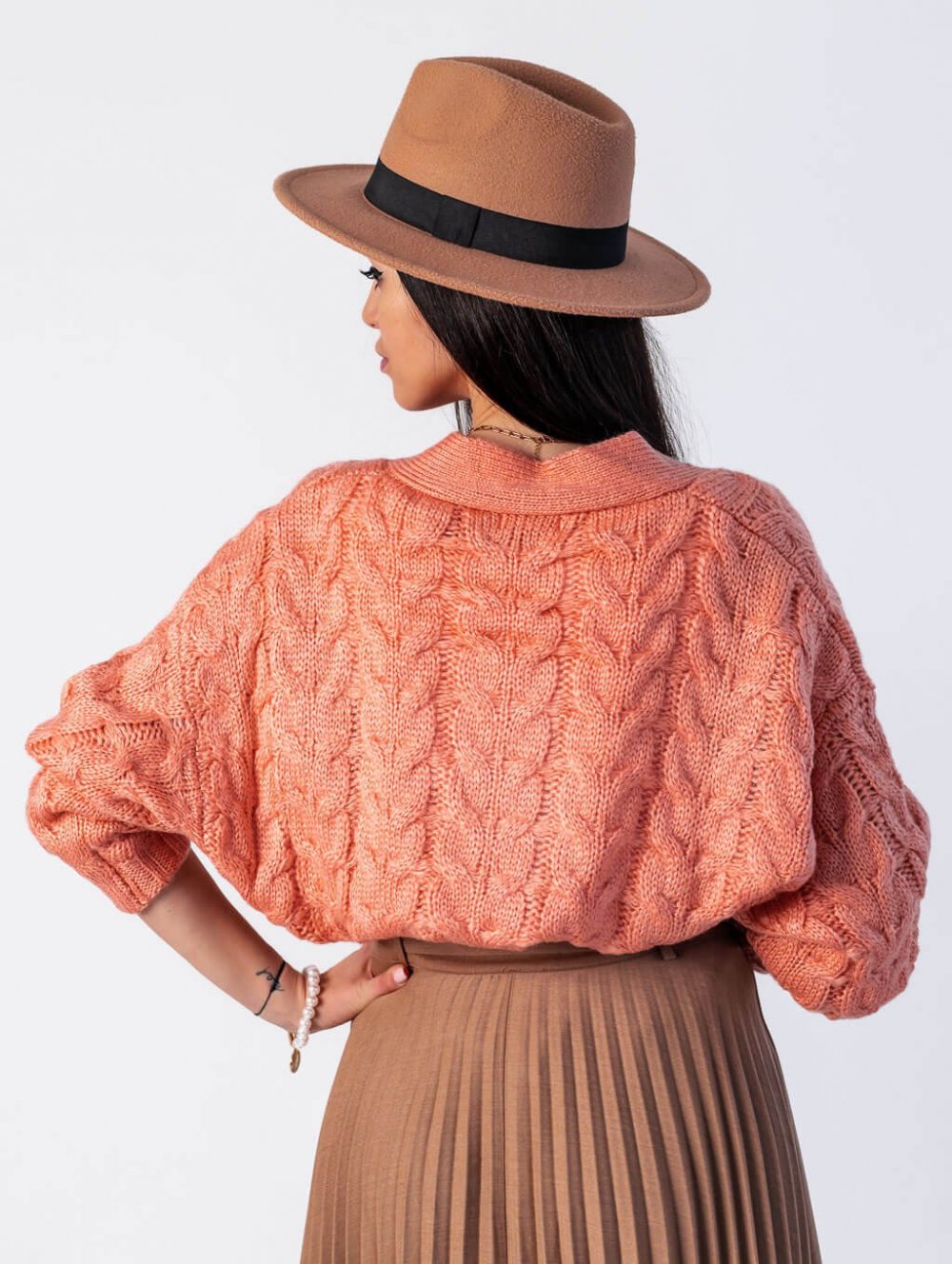 Oranžovo-ružový sveter Missie