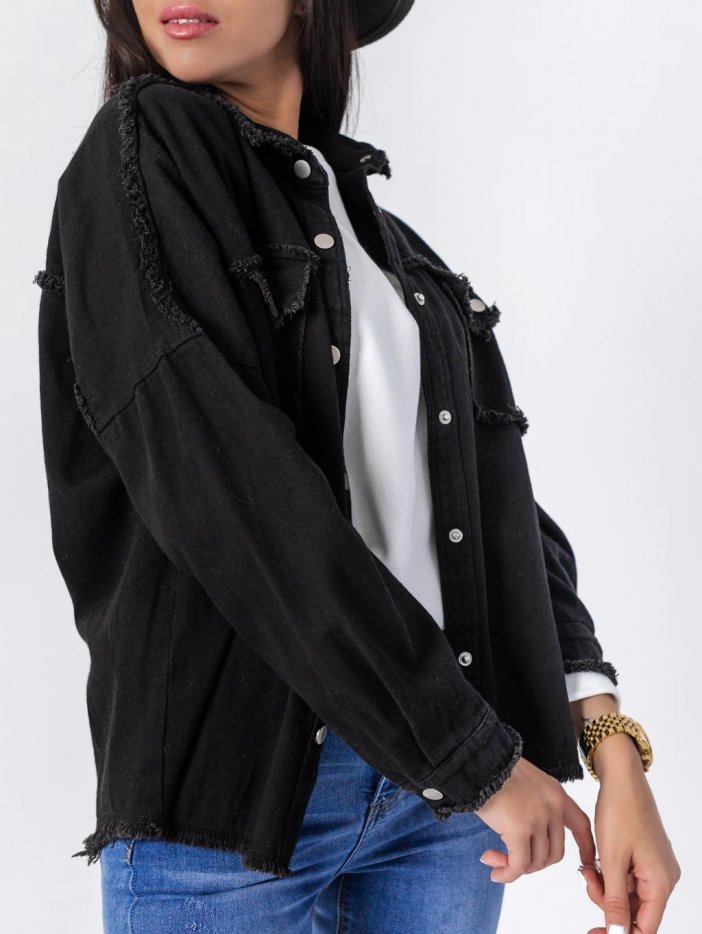 Čierna rifľová košeľa Ellen