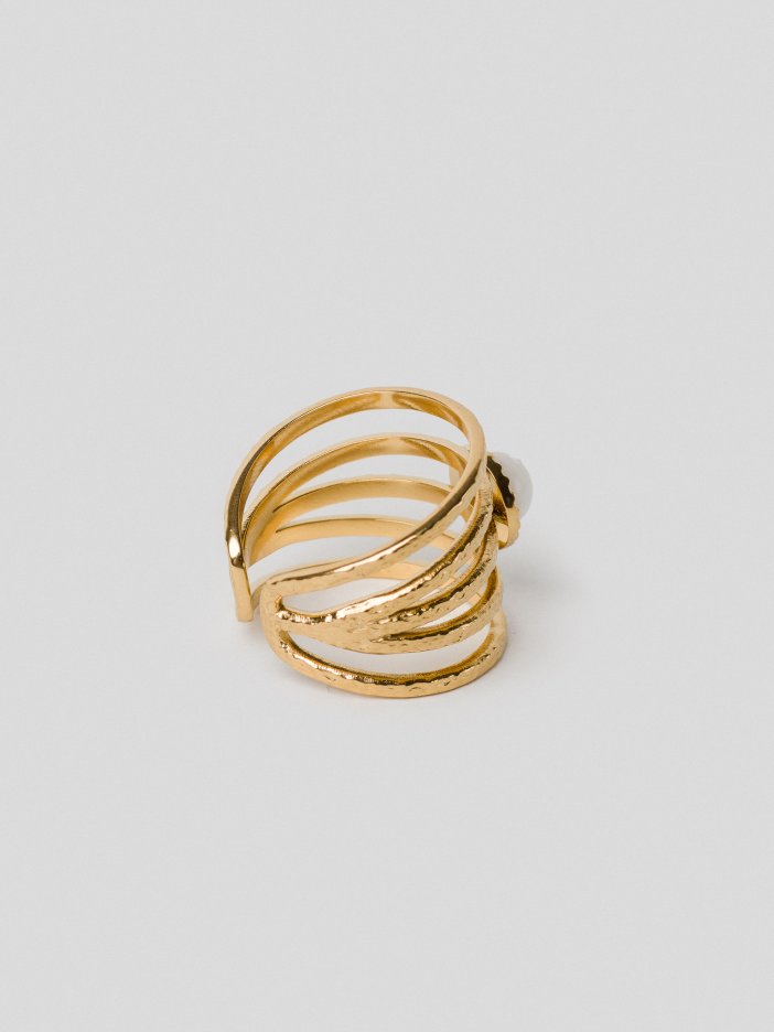 Bílo-zlatý prsten Isaro