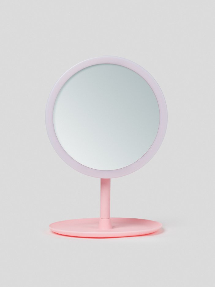 Pink cosmetics mirror