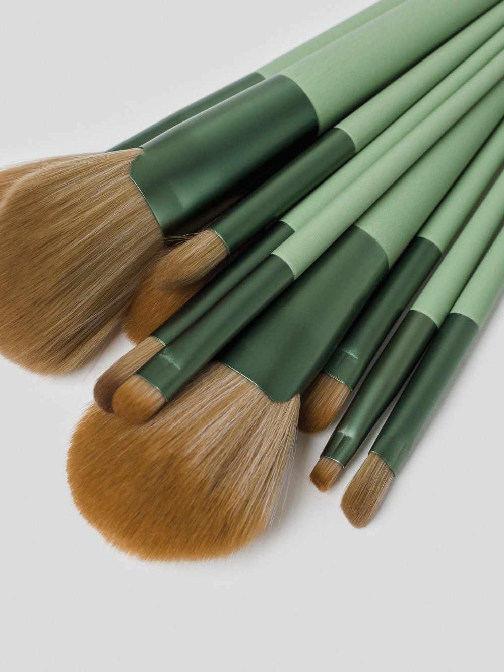 Zelená sada make-up štetcov