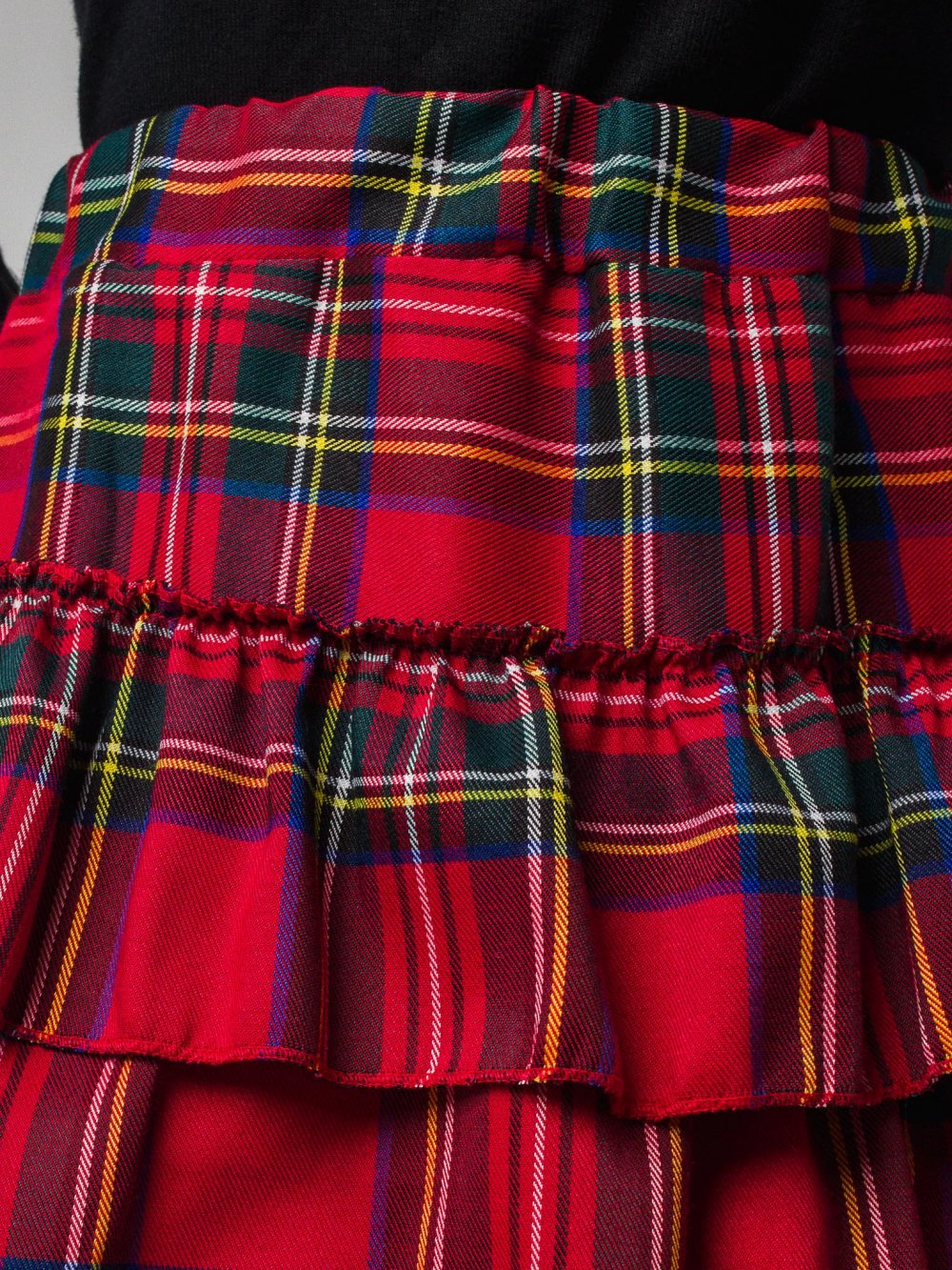 Červená károvaná sukňa Elly