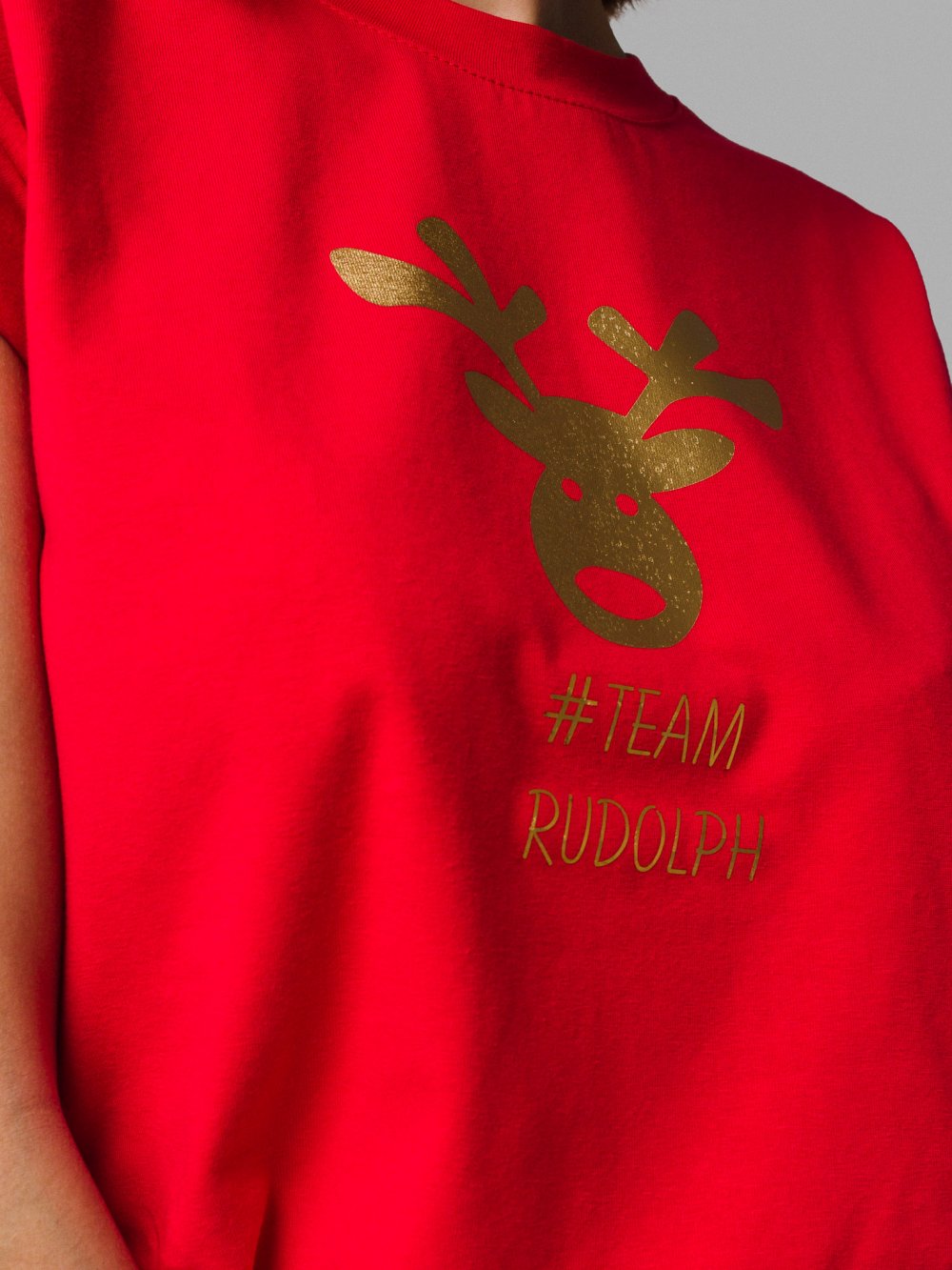 Červené tričko Team Rudolph