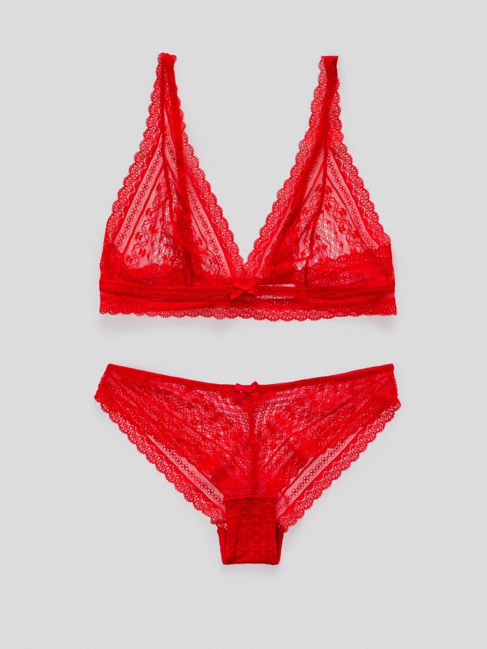 Amira red underwear set