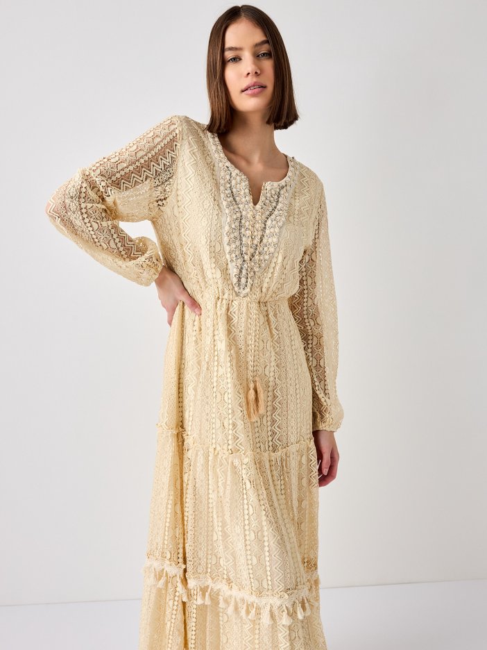 Béžové šaty Durra