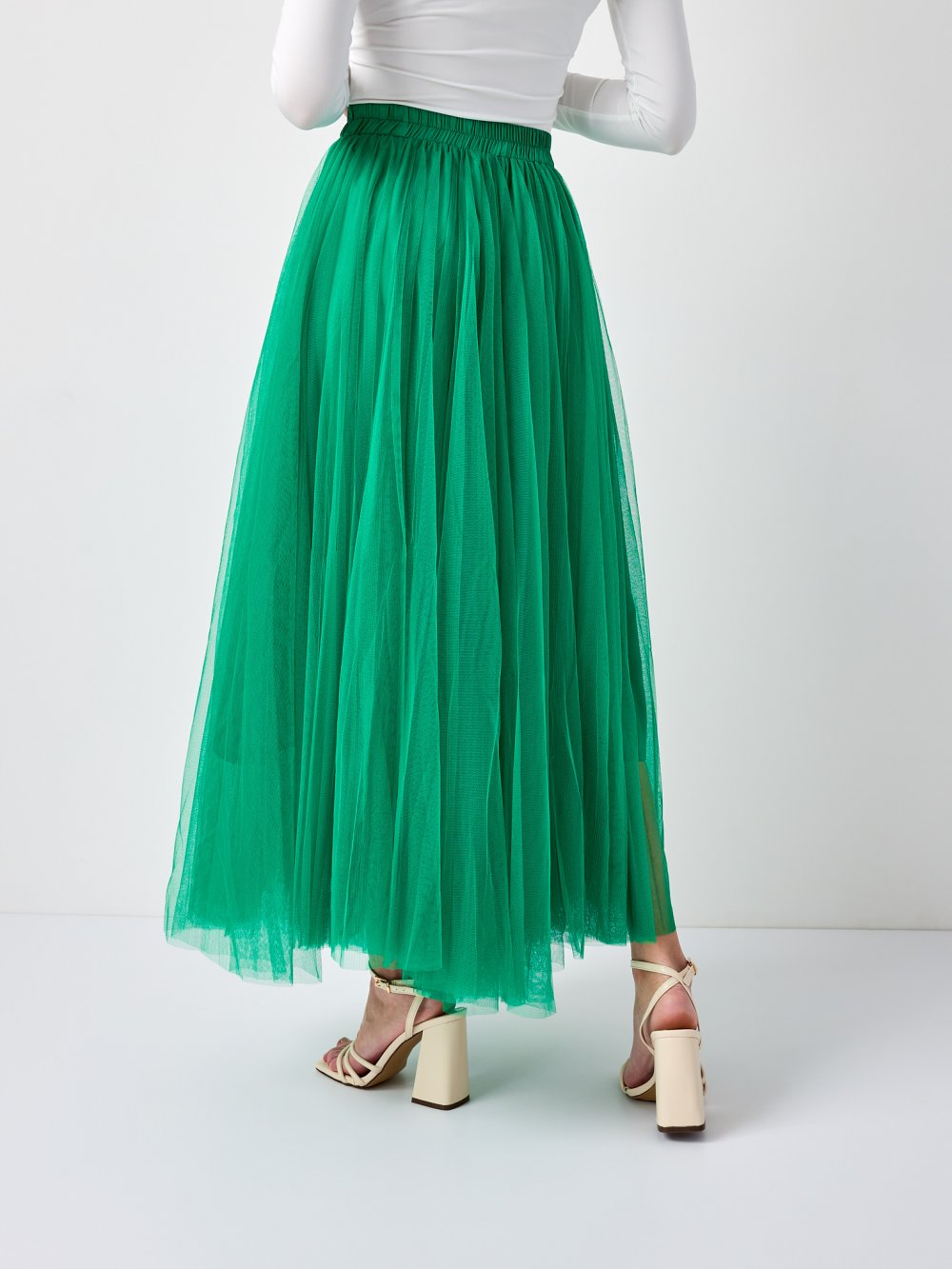 Zelená tylová sukňa Lia