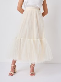 Béžová tylová sukně Lanna