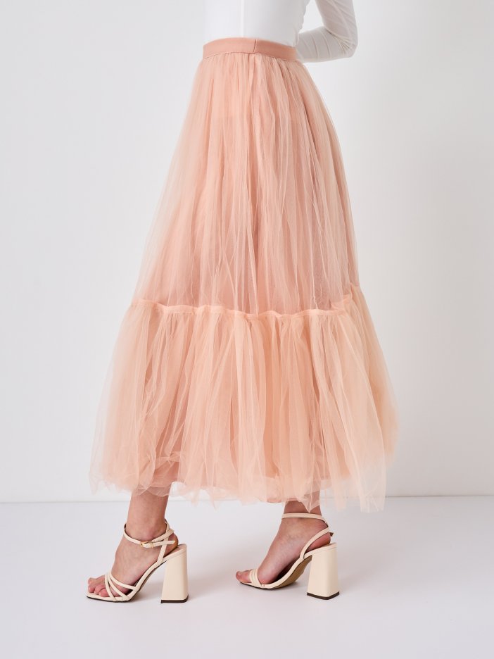 Růžová tylová sukně Lanna