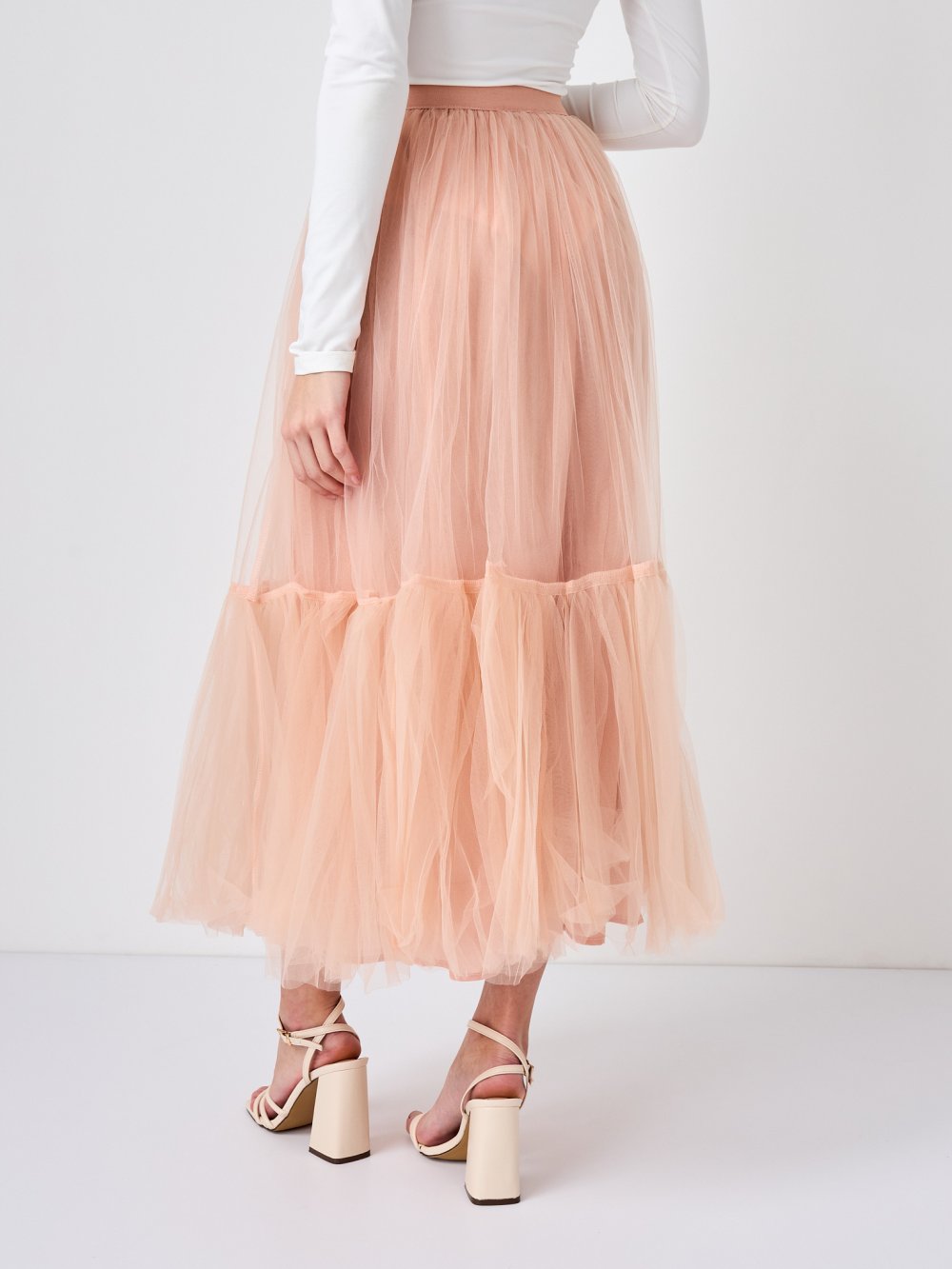 Ružová tylová sukňa Lanna
