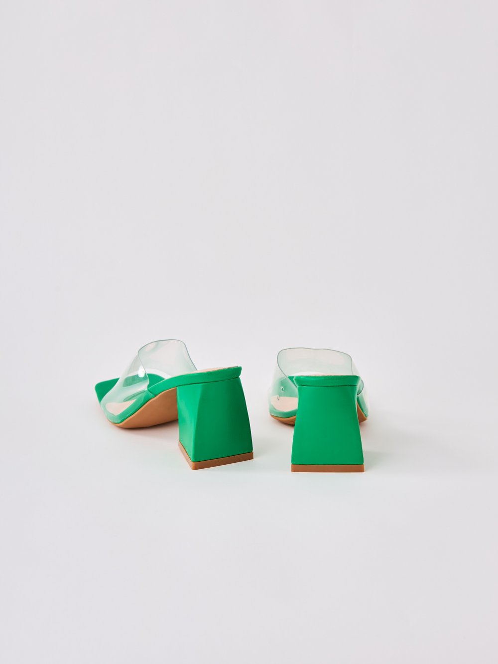 Transparentní zelené sandály Linna