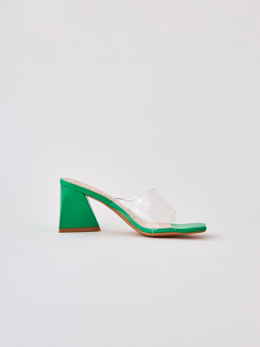 Transparentní zelené sandály Linna