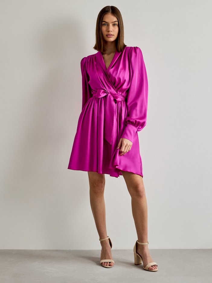 Fialovo-růžové šaty Francesca