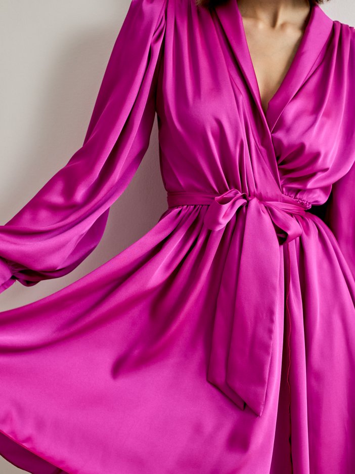 Fialovo-růžové šaty Francesca