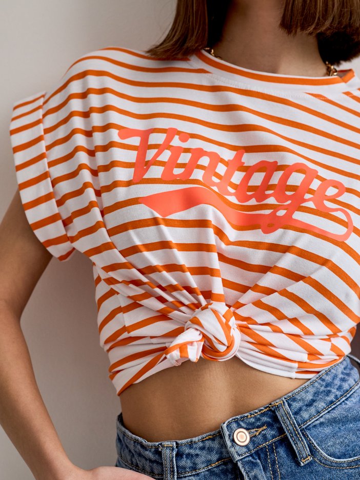 Oranžové tričko Vintage