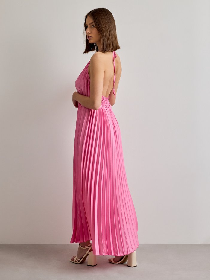 Růžové plisované šaty Erica