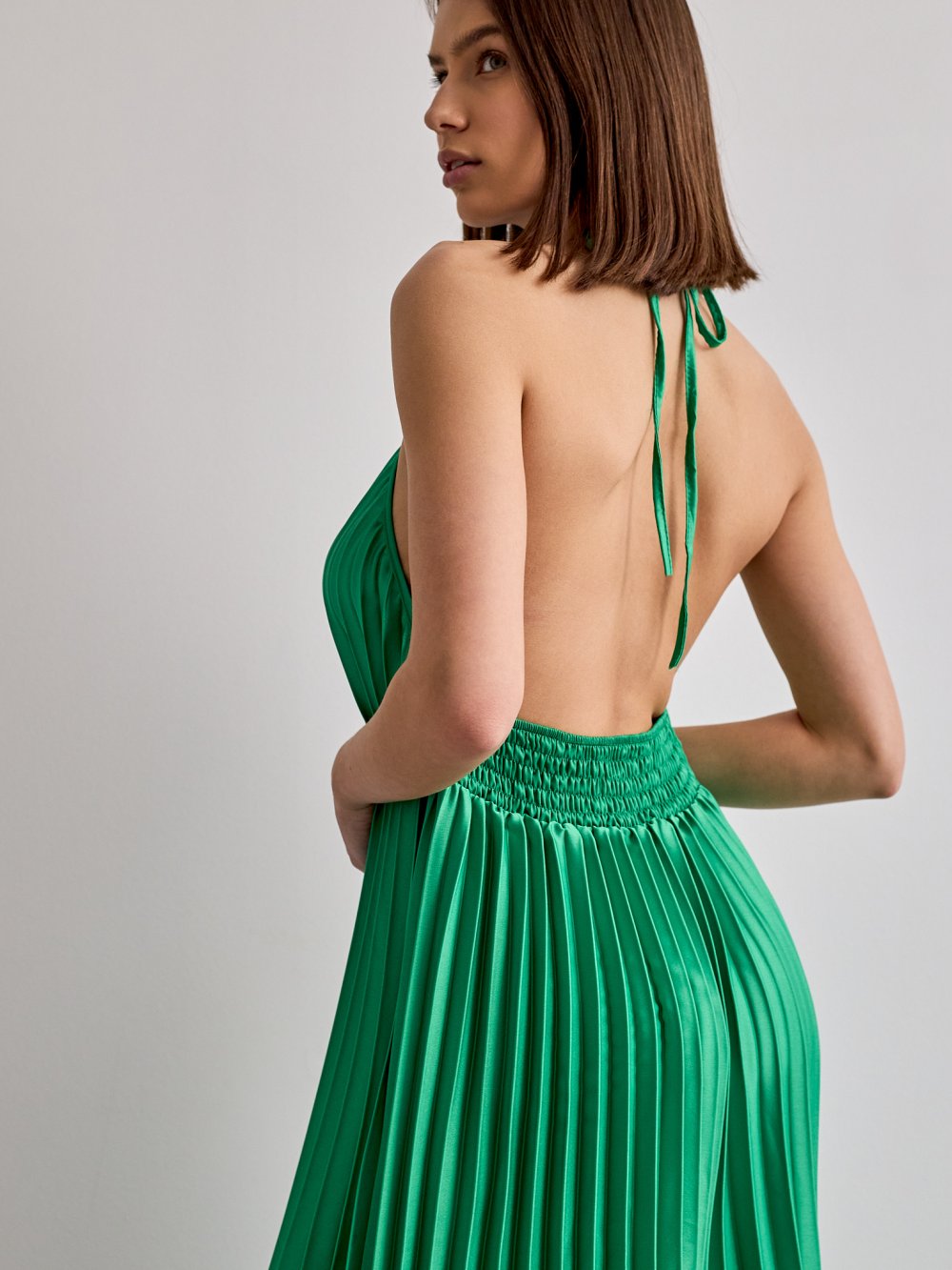 Zelené plisované šaty Erica