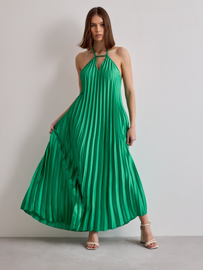 Zelené plisované šaty Erica
