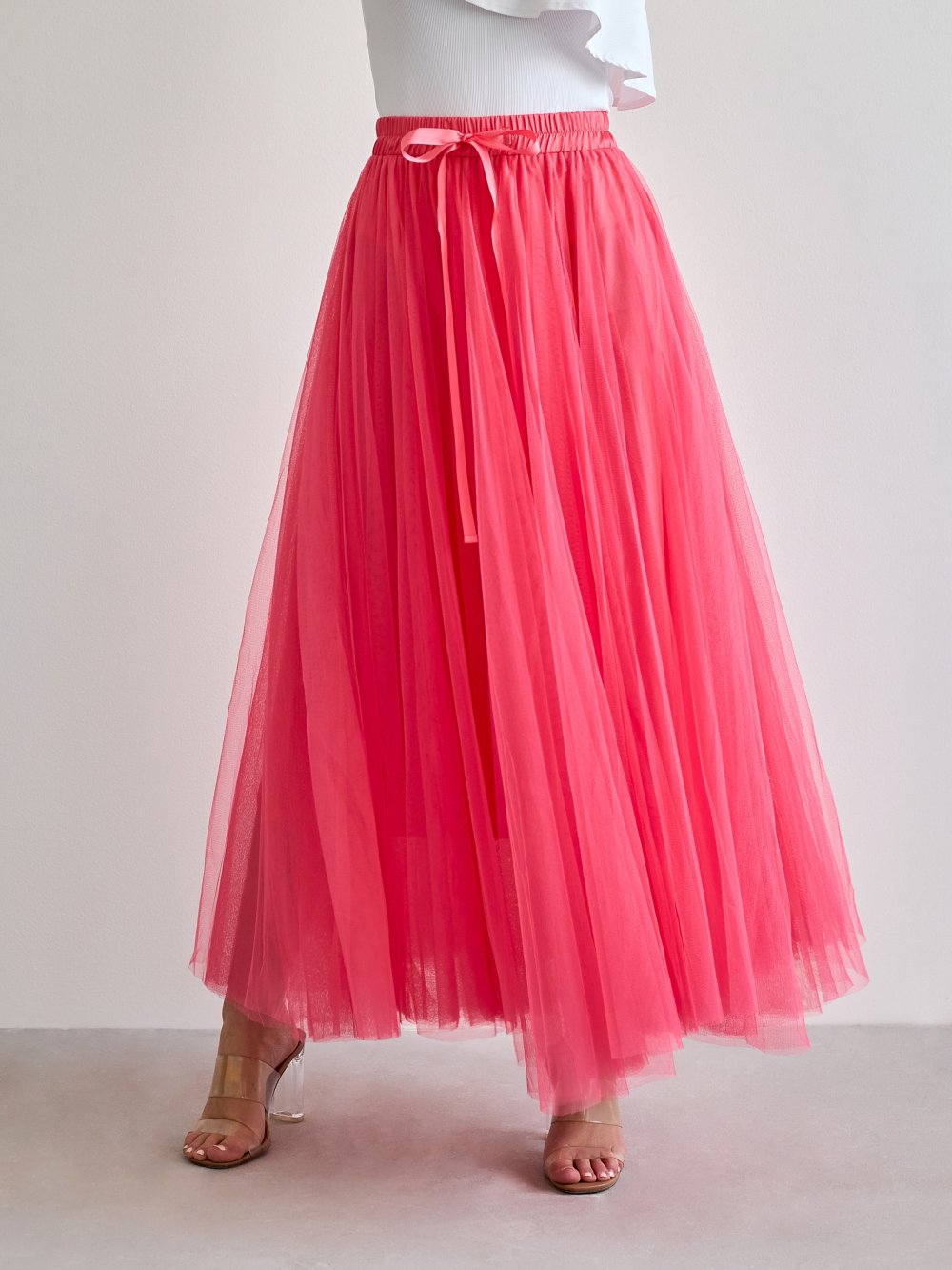 Korálová tylová sukně Lia