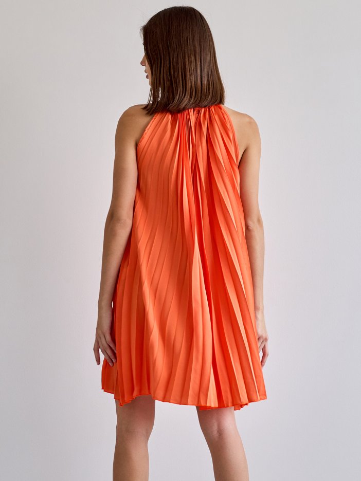 Oranžové plisované šaty Sasha