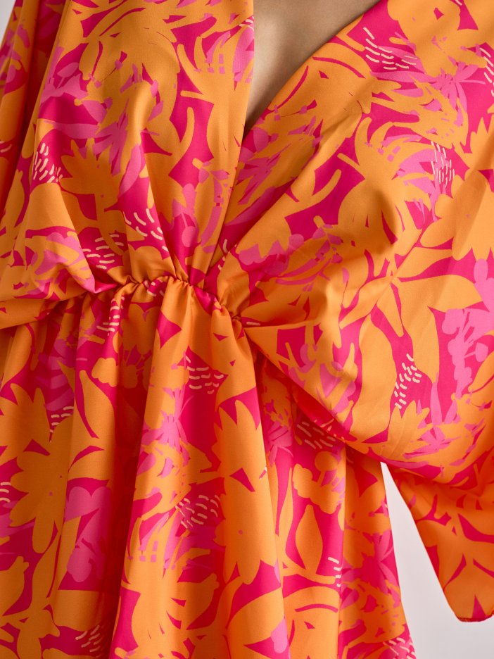 Oranžovo-růžové vzorované šaty Miley