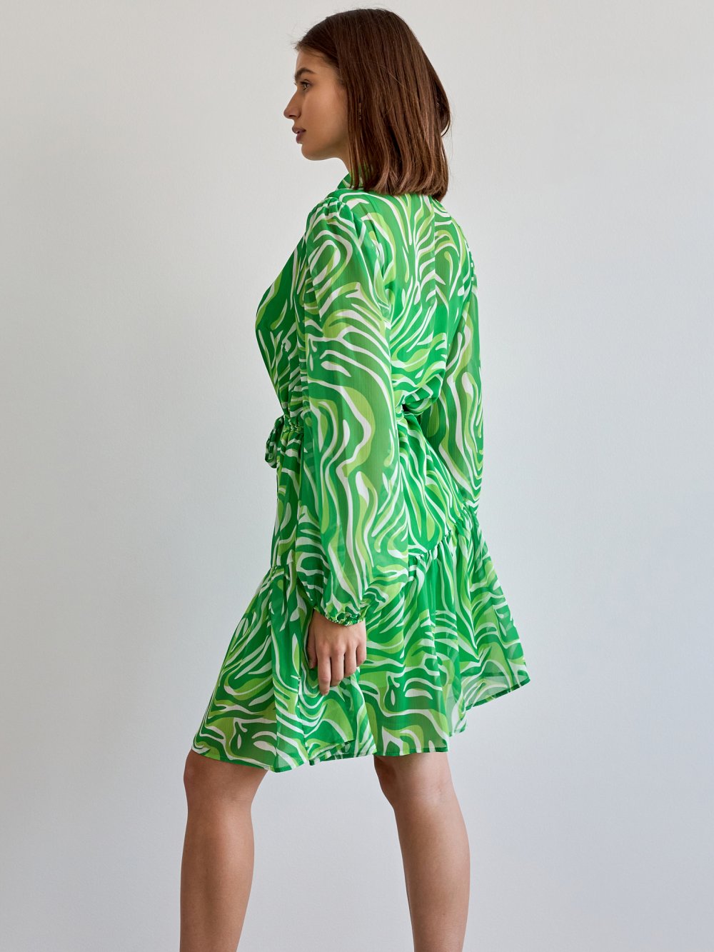 Zelené vzorované šaty Alexa