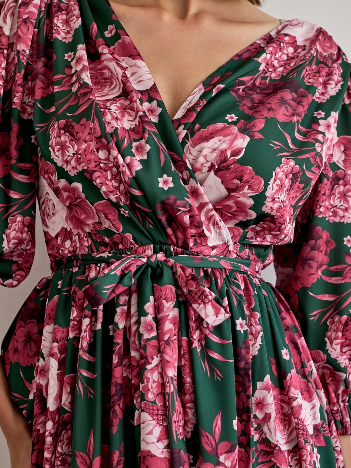 Zeleno-ružové šaty Tiffany