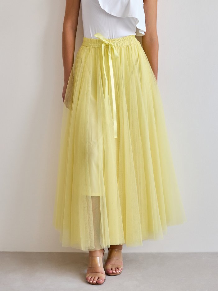 Žlutá tylová sukně Lia