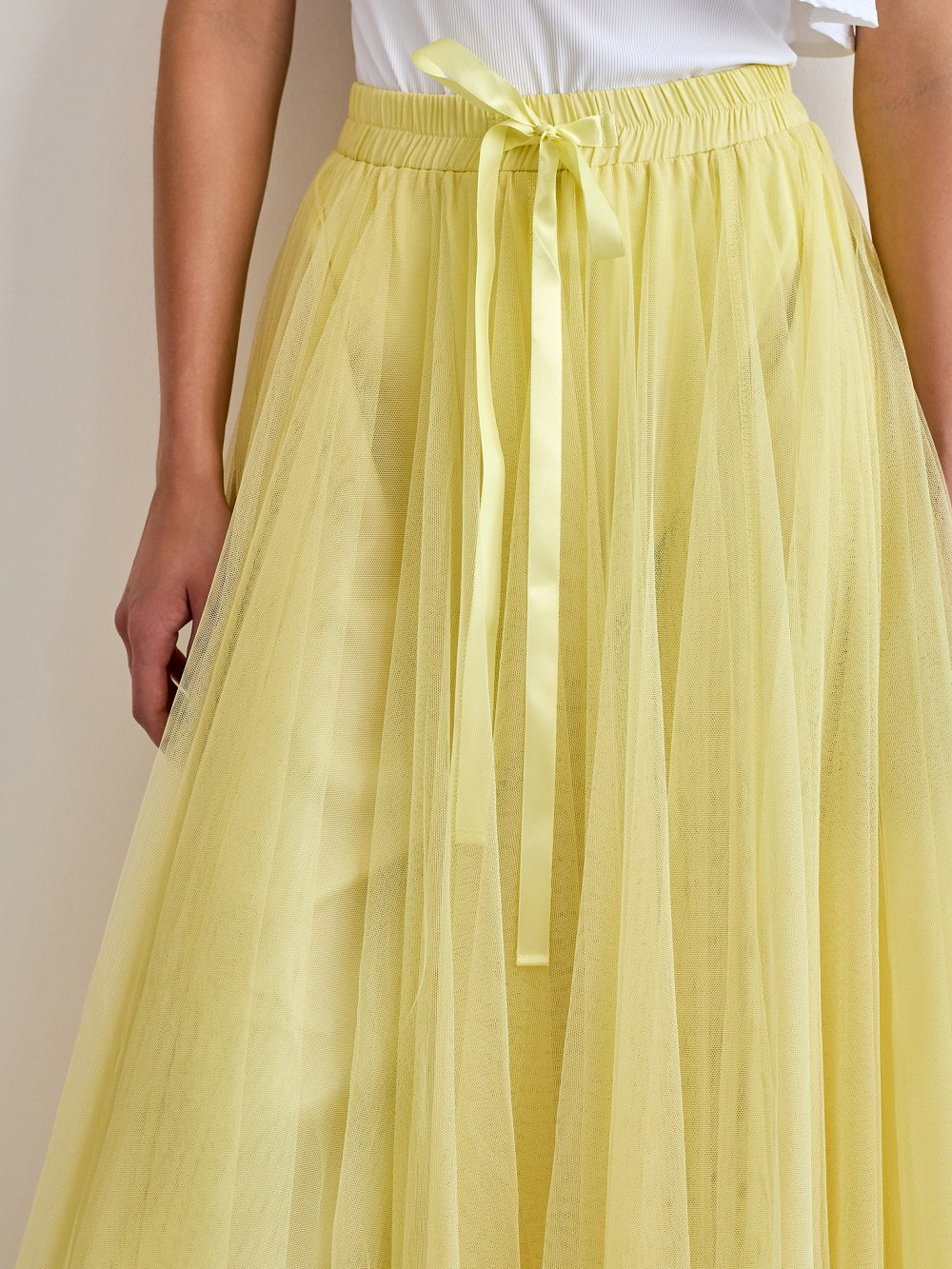 Žltá tylová sukňa Lia
