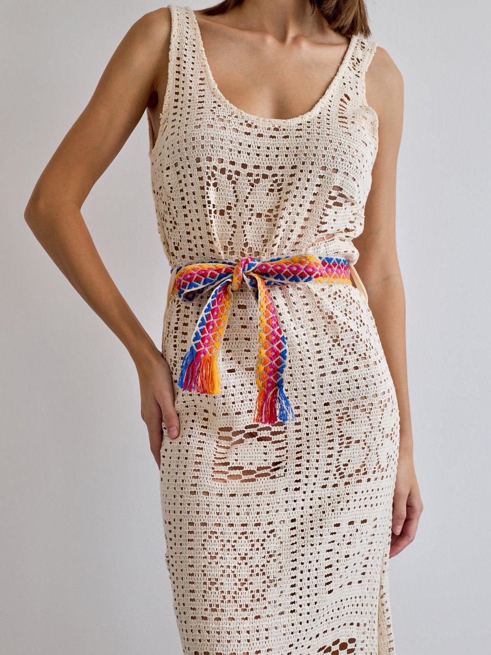 Béžové čipkované šaty Tanya