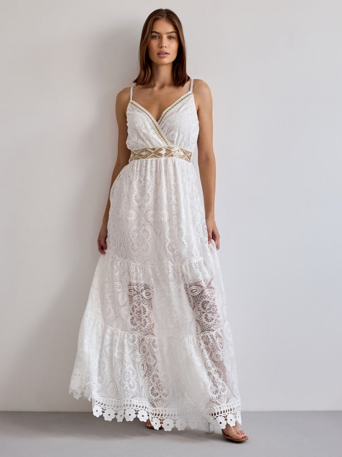 Biele maxi šaty Fairy