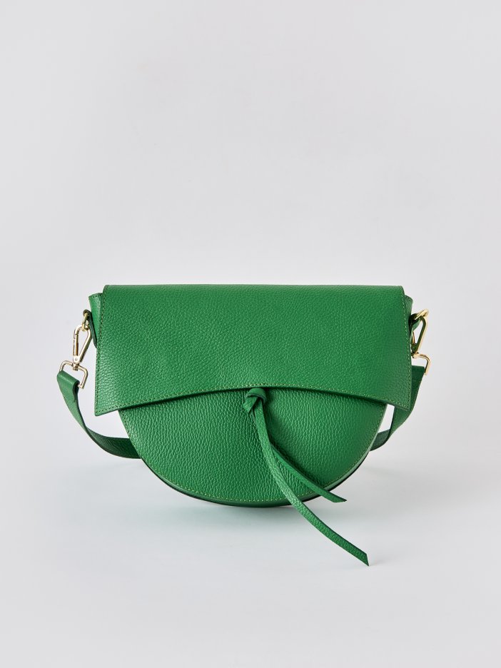 Zelená kožená kabelka Sophia