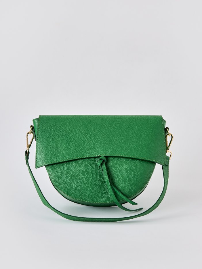Zelená kožená kabelka Sophia