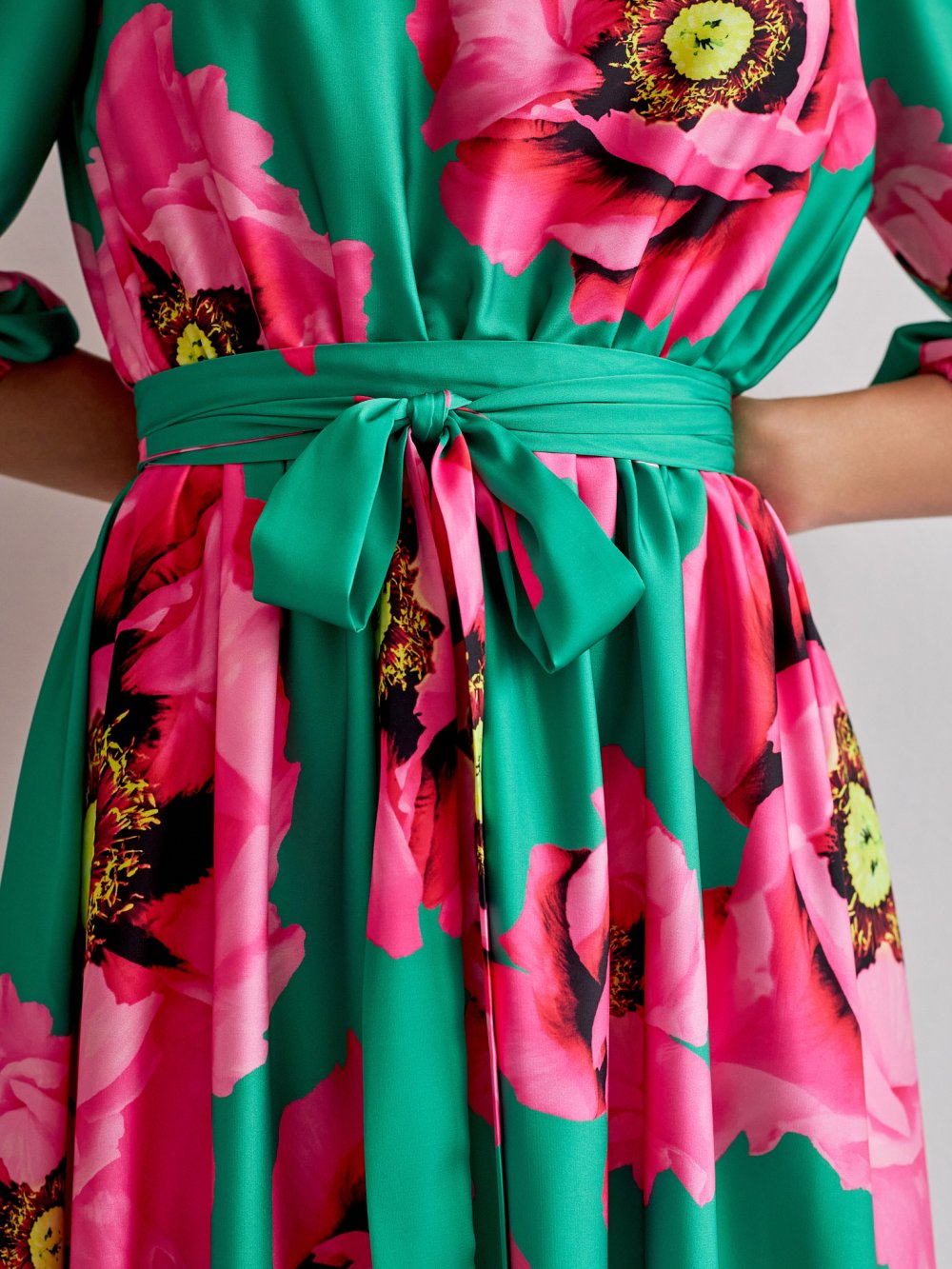 Zelené kvetované šaty Klara