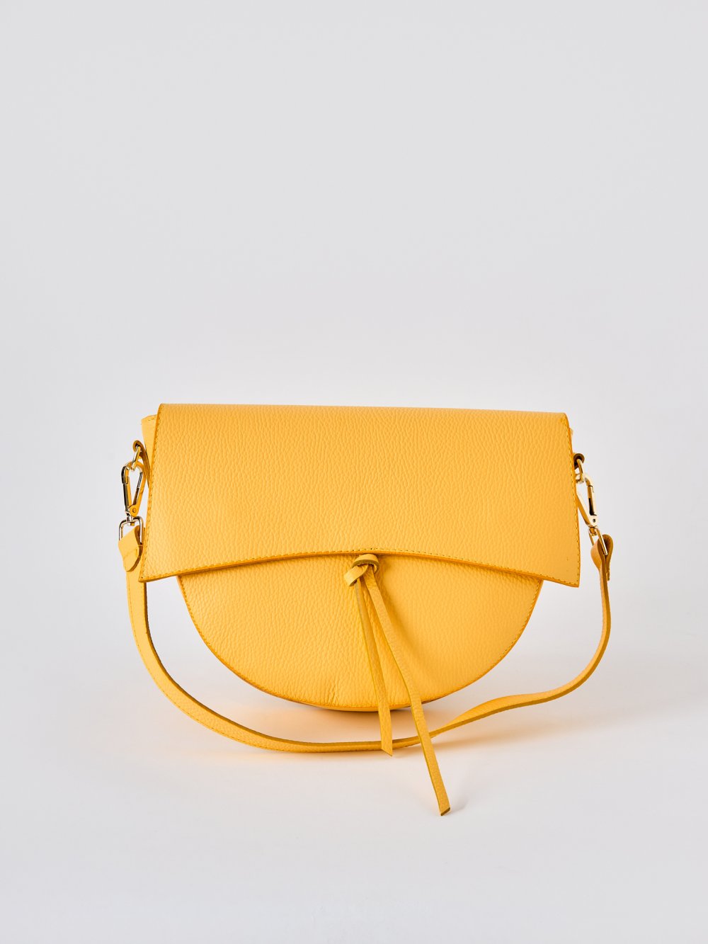Žltá kožená kabelka Sophia