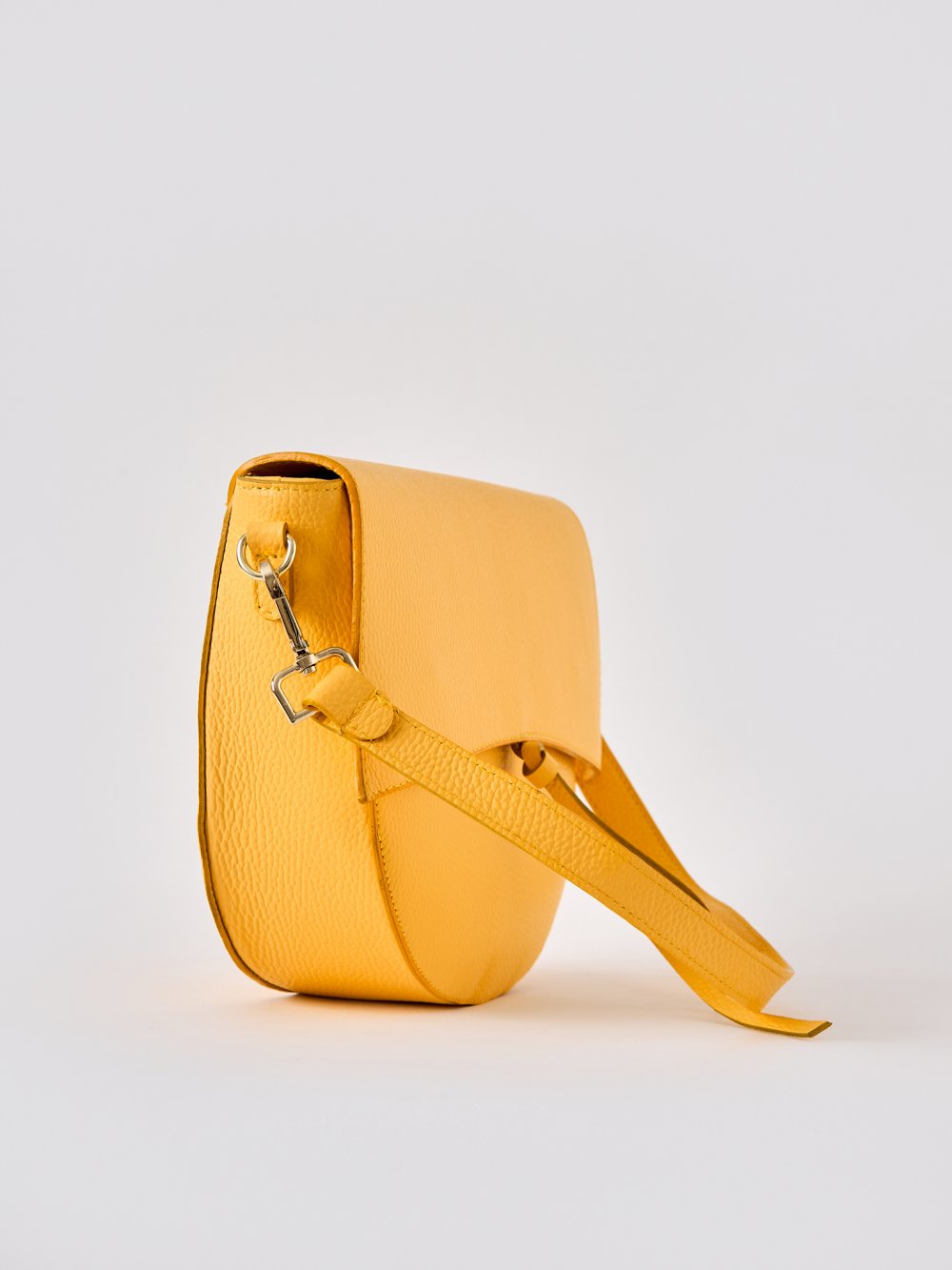 Žltá kožená kabelka Sophia