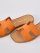 Oranžové matné kožené šľapky Carisa